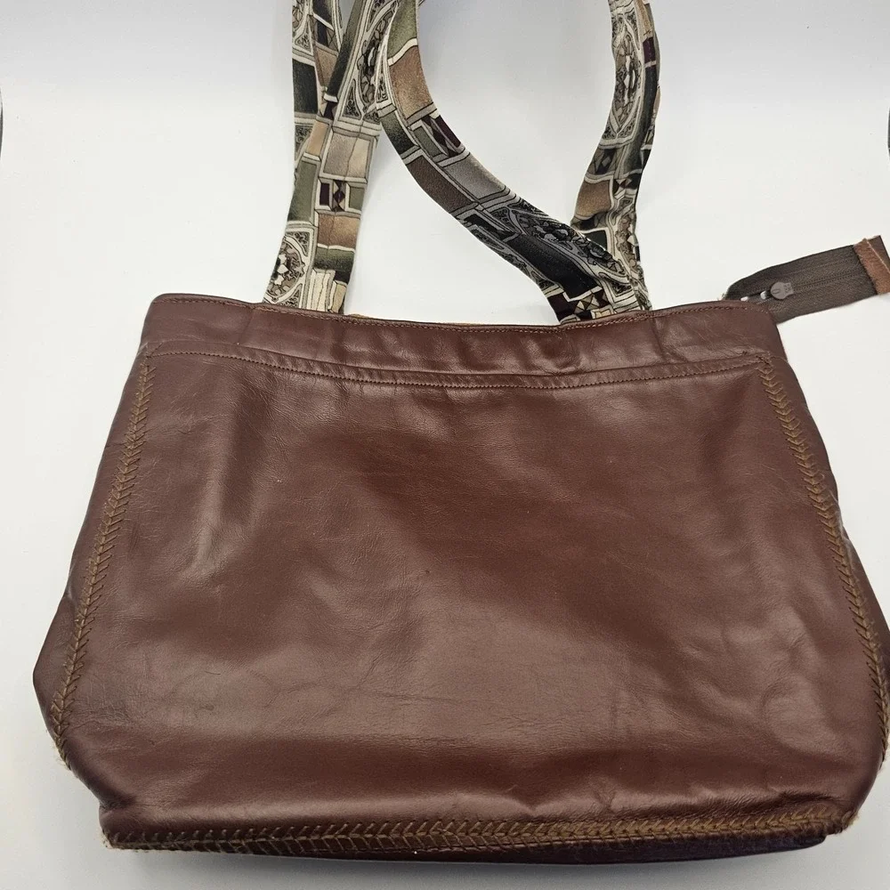 SBA‎ Designs Weareable Art Shoulder Brown Handbag with Tree Motif Boho